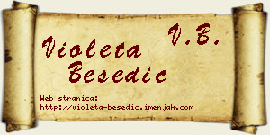 Violeta Besedić vizit kartica